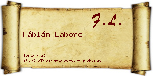 Fábián Laborc névjegykártya